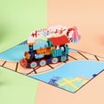 thumbnail image 6 of Happy Brithday Happy Birthday Train 3D Popup Greeting Card, Stereo Paper Sculpture Design, Birthday Celebration Blessing Greeting Card Gift for Boys Girls Friends, HAODEJW, Colorful, 6 of 8