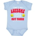 thumbnail image 3 of Inktastic That's My Awesome Sister out There with Softballs Boys or Girls Baby Bodysuit, 3 of 5