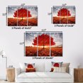 thumbnail image 4 of Designart Tree Maple framed wall art decor, Tree Maple framed wall Art, Light Through Orange Maple Tree Euphony , Extra large Traditional White Framed Wall Art, White Color Frame, 4 of 5