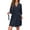 Navy, variant on Robes for Women 3/4 Length Sleeve Bathrobe Knee Length Nightgown Soft Lightweight Loungewear