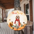 thumbnail image 3 of Happy Thanksgiving English Setter with Turkey Pumpkins Autumn Vibes Round Wood Sign Dog Lover Hanging Wall Home Decor - 12018, 3 of 5