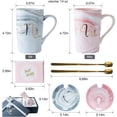 thumbnail image 2 of Jumway Mr And Mrs Tazas De Café – Regalos De Boda Para Novia Y Novio – Regalos Para Despedida De Soltera, Compromiso, Boda Y Aniversario De Parejas Casadas – Tazas De Mármol De Cerámica 14 Oz Rosa, 2 of 9