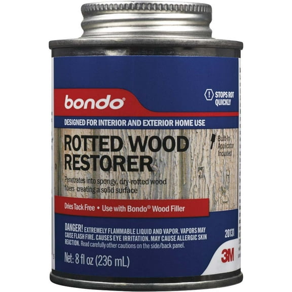 3M - 7010412222 - Bondo Rotted Wood Restorer 20131 8 oz (1EA)