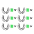 thumbnail image 2 of Brida De Zócalo De Varilla En Forma De U, Soportes De Varilla De Armario, Soportes De Extremo De Acero Inoxidable, Fijación Firme, 6 Juegos De Soporte Resistente Para Uso, 2 of 7