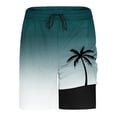thumbnail image 5 of Mens Hawaiian Swim Trunks Beach Shorts Quick Dry Gradient Boardshorts with Liner Drawstring Swimwear Bathing Suits with Pockets Navy M, 5 of 9