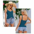 thumbnail image 5 of Beach Vacation Clothes for Women Cute Tops Summer Top Women Long Comfortable Girl Sleepers Size 13 Bra Top Tops for Camisole Dance Crop Casual Work Clothes Crop Spaghetti Womens plus Blue 2XL, 5 of 5