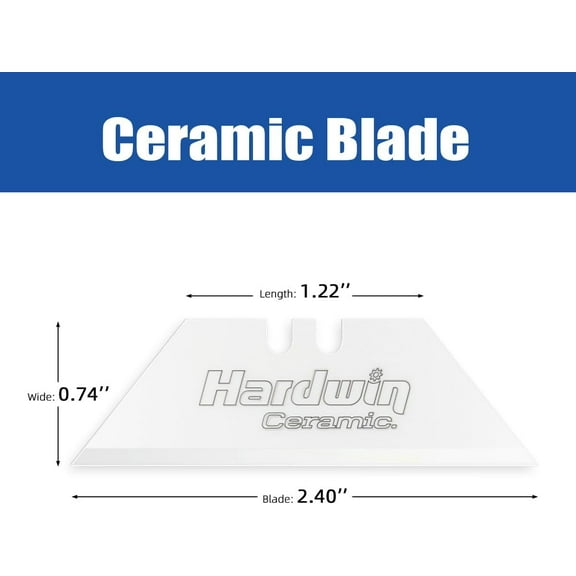 DASAW-Zirconia Ceramic Blades - 5Pack Replacement Utility Blades for Utility Knives, Ceramic Craft, Precision Box Cutter, Durable Craft Knife