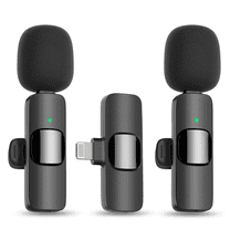 MAYBESTA Wireless Mini Microphone for iPhone 14 Below - Bluetooth Lapel Mic for Video Recording - Clip on Phone Microphones for YouTube Tiktok