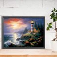 thumbnail image 3 of 5D bricolaje taladro redondo completo diamante pintura Seaside Lighthouse Home Decor (V4975) FLhrweasw Nuevo, 3 of 9