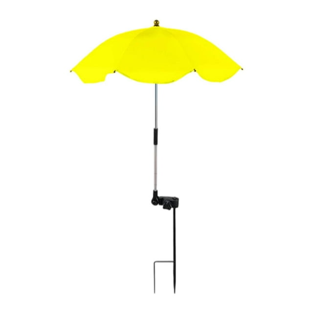Sombrilla para plantas de exterior con ángulos ajustables, resistente y resistente al para jardín. amarillo