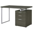 thumbnail image 5 of Weathered Grey 3-drawer Reversible Office Desk, 5 of 5