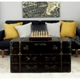 thumbnail image 3 of DecMode Vintage Wood Trunk Inspired Brown Coffee Table with Storage, 40"W x 21"H, 3 of 13