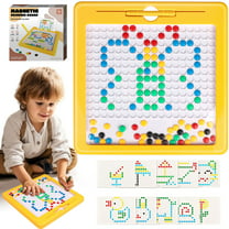 Magnetic Drawing Board for Kids - 2 In 1 Drawing Doodle Board Kids Block  Activity Table for Toddlers - Kids Erasable Drawing Toddlers Educational
