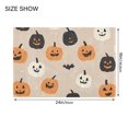 thumbnail image 4 of Yayeee Bath Rug for Bathroom Floor Non Slip Rectangle Fluffy Soft Absorbent Mat, 16"x24", Beige Halloween Pumpkin, 4 of 7