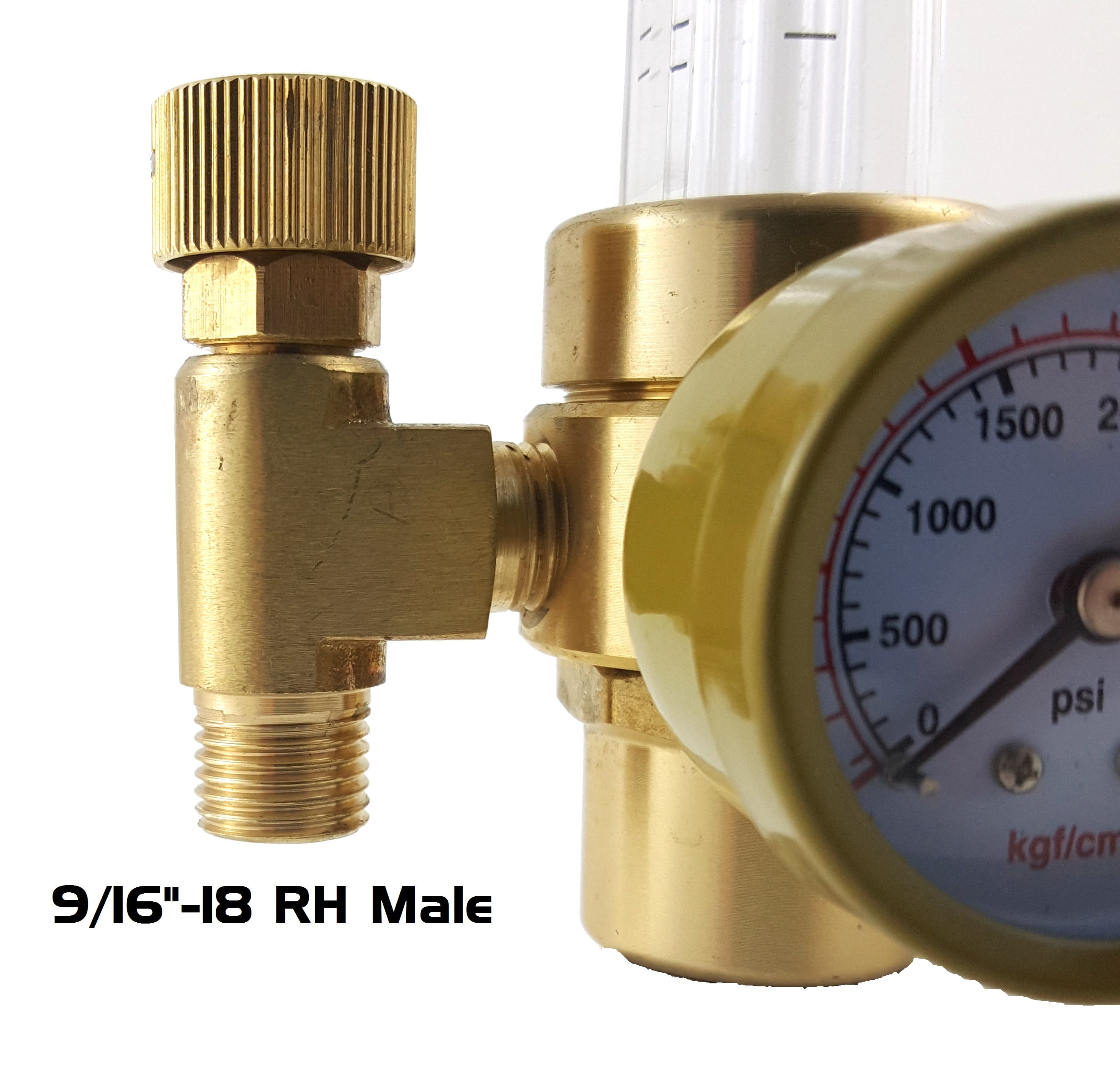 Argon CO2 - TIG MIG Flow Meter - Welding Regulator - Welder Gauge SÜA - CGA580 - MD