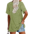 thumbnail image 4 of Mittory Womens Tunic T Shirts Short Sleeve Round Neck Soft Loose Shirts Summer Casual Tops with Pocket, 4 of 6