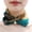 G, variant on 5PCS Women Sunscreen Neck Collar Faux Pearl Decor Organza Chiffon Scarf Printing Sheer Trim Loop Scarf Neck Accessory style F