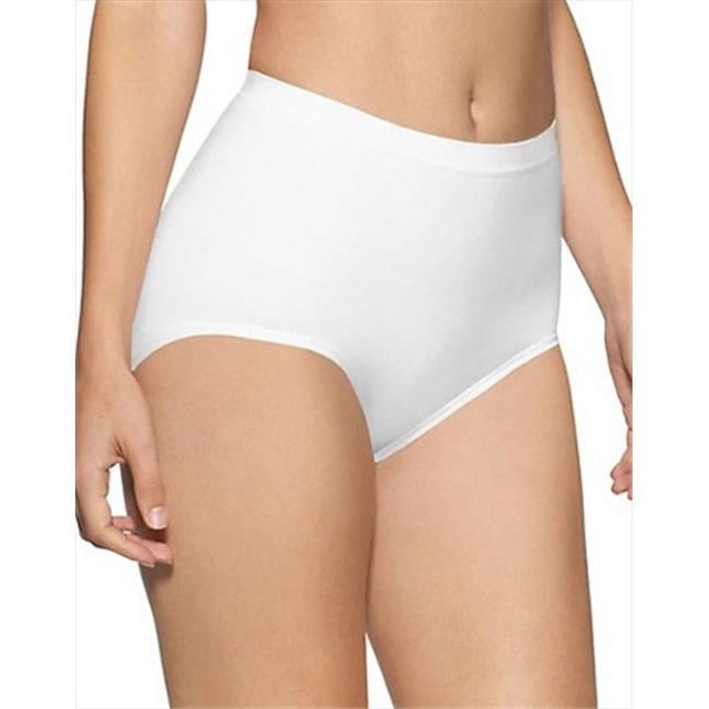 Hanes X204 Bali Seamless Firm Control Brief 2-Pack Medium 2 White