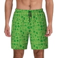 thumbnail image 2 of Picia St Patrick's Day pattern Mens Swim Trunks with Compression Liner Stretch Beach Shorts Quick Dry with Zipper Pockets No-Chafing Board Shorts-Small, 2 of 9