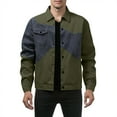 thumbnail image 1 of Lovzfmll Chemise Utilitaire à Manches Longues pour Hommes, Col Boutonné, Style Veste, Vert Armée, G, 1 of 4