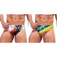thumbnail image 1 of (2-Pack) Rinsvye Mens Leisure Hawaii Mens Swimming Trunks Stretch Soft and Comfortable Swimming Swim Suit Mens Hot Springs with Triangle Mens Large Bathing Suit Swimsuit Trunks, 1 of 5