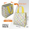 thumbnail image 3 of Pastel Princess Flower Pattern Insulated Lunch Bag for Women & Adults,Large Portable Soft Cooler Lunch Bag,Thermal Food Storage Tote with Pearl Cotton,8.66L,8.75x5.75x9.5 Inch, 3 of 6