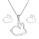 thumbnail image 1 of Fiudx Collar de Moda, Elegante Conjunto de Colgante de Aleación, Elegante Cadena de Clavícula, Accesorio para Bodas, Look Glamoroso para Mujer, Incluye Aretes., 1 of 3