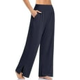 thumbnail image 2 of Women's Wide Leg Yoga Pants High Waist Adjustable Tie Casual Loose Joggers with Pockets, 2 of 6
