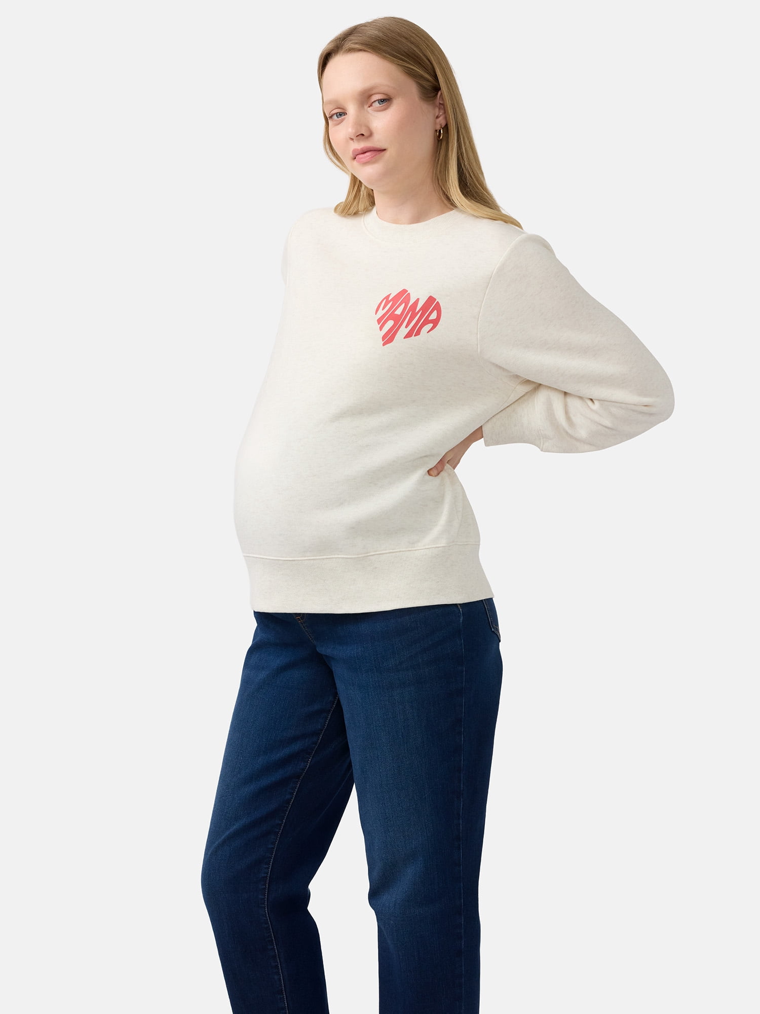 Ingrid & Isabel For Every Belly Women’s Maternity Graphic Sweatshirt, Sizes S-XXL