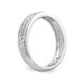 thumbnail image 6 of Solid 14K White Gold Engagement Diamond Trio Ladies Wedding Band Ring Size 8.5 (.105 cttw.), 6 of 8