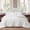 04 Pure White, variant on U by Bedsure Tufted Boho Comforter Set Queen, Beige, 3 Pieces Farmhouse Shabby Chic Embroidery Bedding Set, Soft Jacquard Comforter for All Seasons