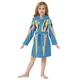 thumbnail image 6 of FORMRS Niños Bathrobe Unisex Hooded Robe Soft Plush Pajamas Sleepwear, Size 2-3T, Colorful Ice Cream Cat, 6 of 7