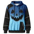 thumbnail image 3 of SJLDQY Halloween Hoodies for Women Pumpkin Face Graphic Hoodie Hallowmas Long Sleeve Casual Patchwork Pullover Hooded Sweatshirts with Pockets, 3 of 6