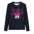 thumbnail image 4 of Christmas Sweatshirts for Women Plus Size Crew Neck Pullover Tops Casual Loose Cute Graphic Long Sleeve Shirt (Navy 2XL), 4 of 4