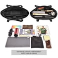 thumbnail image 3 of FORMRS Canvas Laptop Tote Bag for Women with 15.6" Computer Compartments Shoulder Handbag, Black Cat Orange Ball, 3 of 7