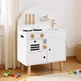 thumbnail image 2 of Costway Play Kitchen for Kids with Stoves Faucet Sink Microwave Oven Cooking Accessories White, 2 of 10
