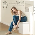 thumbnail image 6 of HOMCOM Shoe Bench with Padded Seat Cushion and Flip-Drawer, Entryway Bench Holds up to 265lb, 24.4x10.2x18.7 Inches, White, 6 of 9