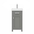 thumbnail image 2 of Water Creation Mia 18" Solid Hardwood Single Bathroom Vanity in Gray/Chrome, 2 of 8