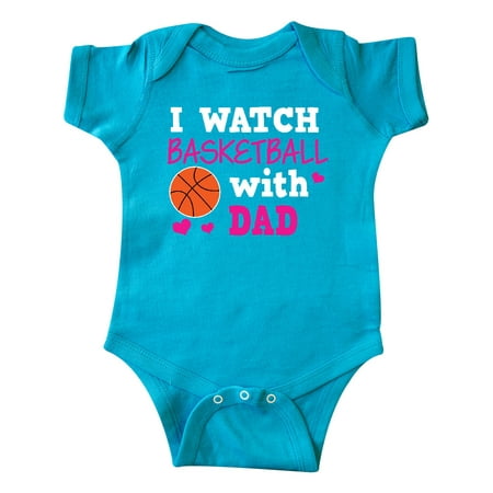 

Inktastic I Watch Basketball with Dad Gift Baby Boy or Baby Girl Bodysuit