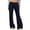 Dark Blue, variant on Women's High Waist Flare Leggings, Drawstring Wide Leg Joggers, Y2K Brushed Soft Lounge Pants for Casual Wear, Athleisure and Street Style Outfits Black L