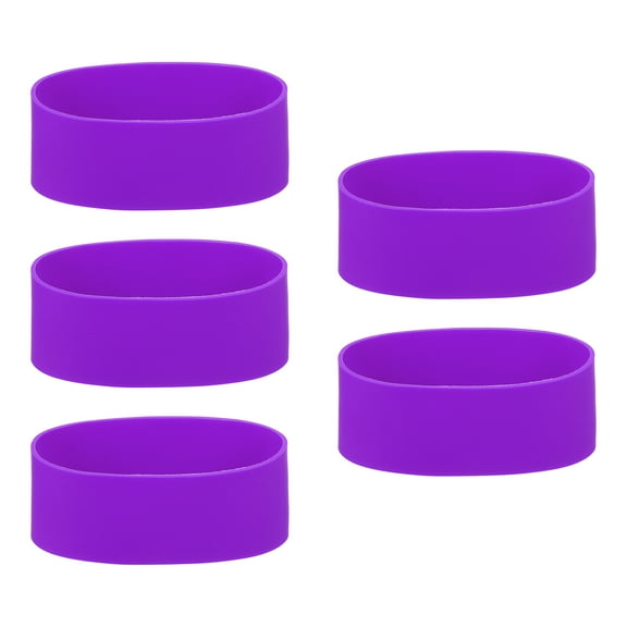 5Pcs Silicone Rubber Bands Non-slip 4.33 Inch for Art, Purple