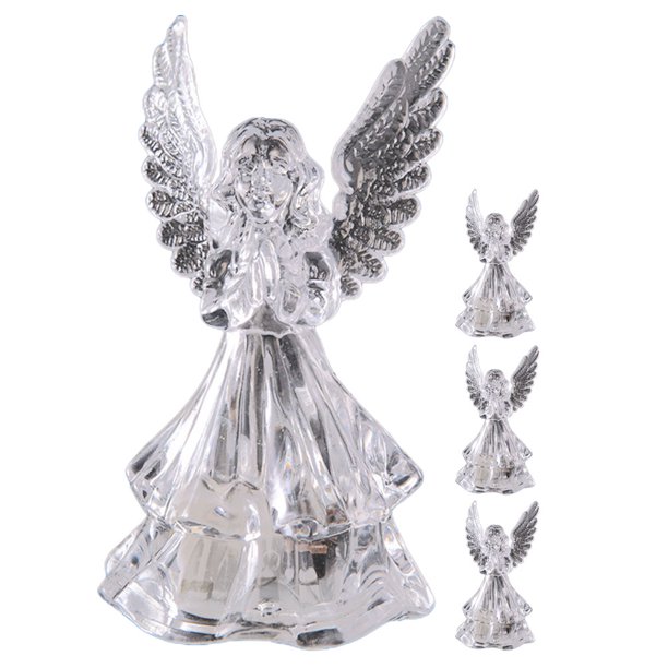 KAKOWELY 4 luces de noche con forma de ángel para dormitorio, lámpara de noche con forma de ángel