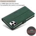 thumbnail image 5 of Case for iPhone 11 6.1 inch, Vintage Wallet Folio Flip Cover Full Coverage Premium Leather Case with Magnetic Closure Kickstand Card Slots - Dark Green, 5 of 13