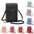 thumbnail image 2 of Bmisegm New Large Capacity Multifunctional Solid Color Fashionable and Simple One Shoulder Small Bag Crossbody Mobile Phone Bag Clear Shoulder Bag Black One Size, 2 of 6