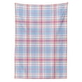 thumbnail image 3 of Ambesonne Pastel Tablecloth Rectangular Table Cover, Vintage Plaid Pattern, 60"x90", Fuchsia Salmon Pale Blue, 3 of 4
