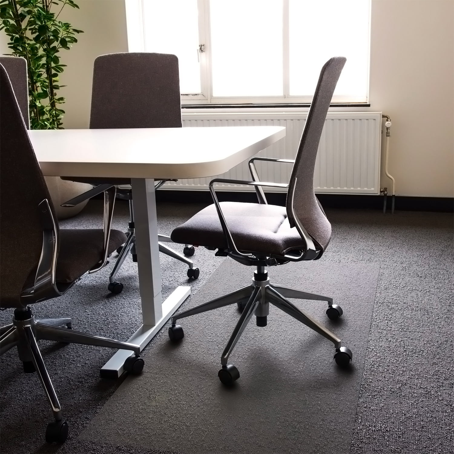 Advantagemat® Vinyl Rectangular Chair Mat for Carpets up to 1/4" - 48" x 79"