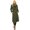 Olive, variant on Women's Maxi Length Quilted Puffer with Faux Fur Lined Hood