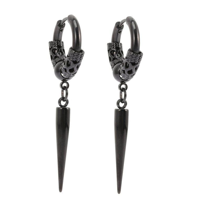 Long Spike Clip on Earrings for Men & Women/mens Clip on Earring