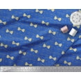 thumbnail image 2 of Soimoi Blue Cotton Duck Fabric Bow & Dots Print Fabric by the Yard 42 Inch Wide, 2 of 3