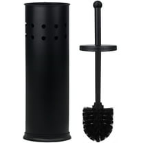 Blue Donuts Vented Black Toilet Brush Holder